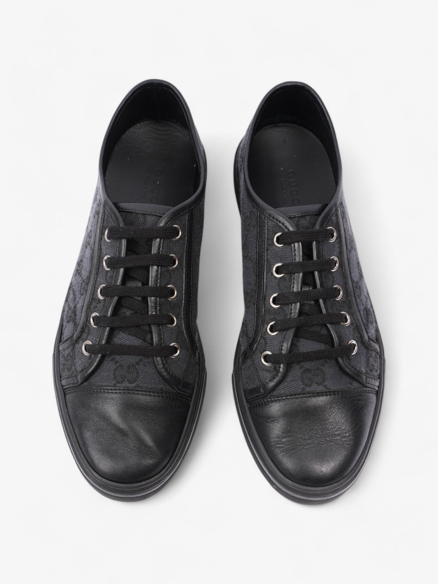Gucci GG Low-top Sneakers Black Canvas EU 38.5 UK 5.5