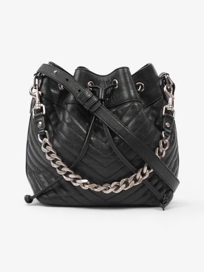 Saint Laurent Emmanuelle Bucket Bag Black Calfskin Leather Medium