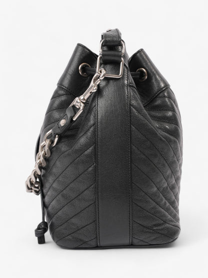 Saint Laurent Emmanuelle Bucket Bag Black Calfskin Leather Medium