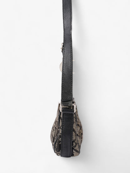Christian Dior Logo Baguette Black Oblique Canvas