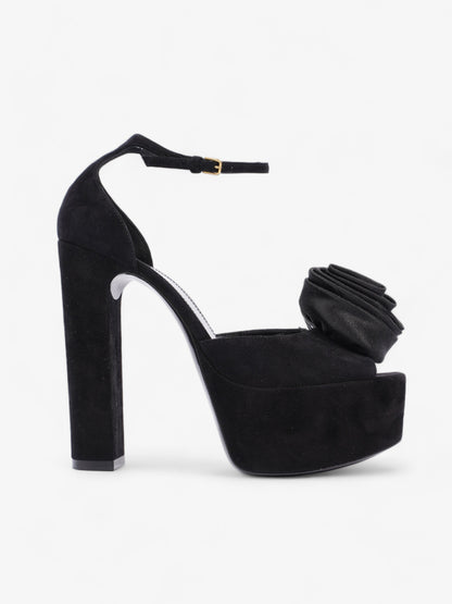 Saint Laurent Platform Sandal 130 Black Velvet EU 38 UK 5
