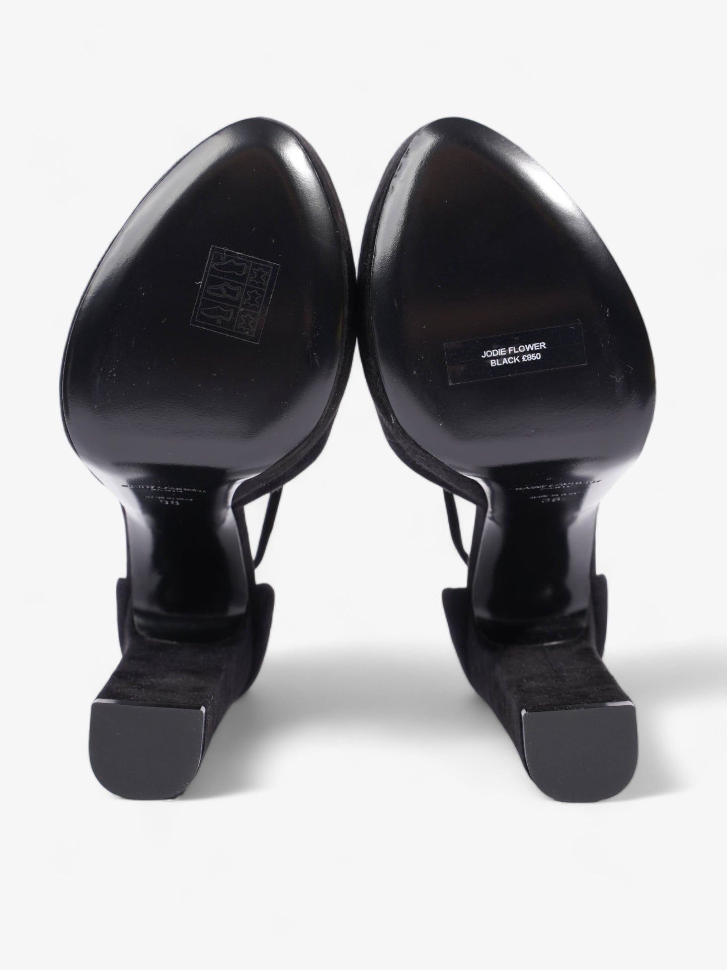 Saint Laurent Platform Sandal 130 Black Velvet EU 38 UK 5