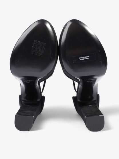 Saint Laurent Platform Sandal 130 Black Velvet EU 38 UK 5