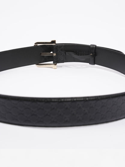 Gucci Microguccissima Buckle Belt Black Leather 100cm / 40"