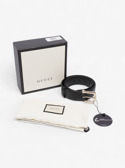 Gucci Microguccissima Buckle Belt Black Leather 100cm / 40"