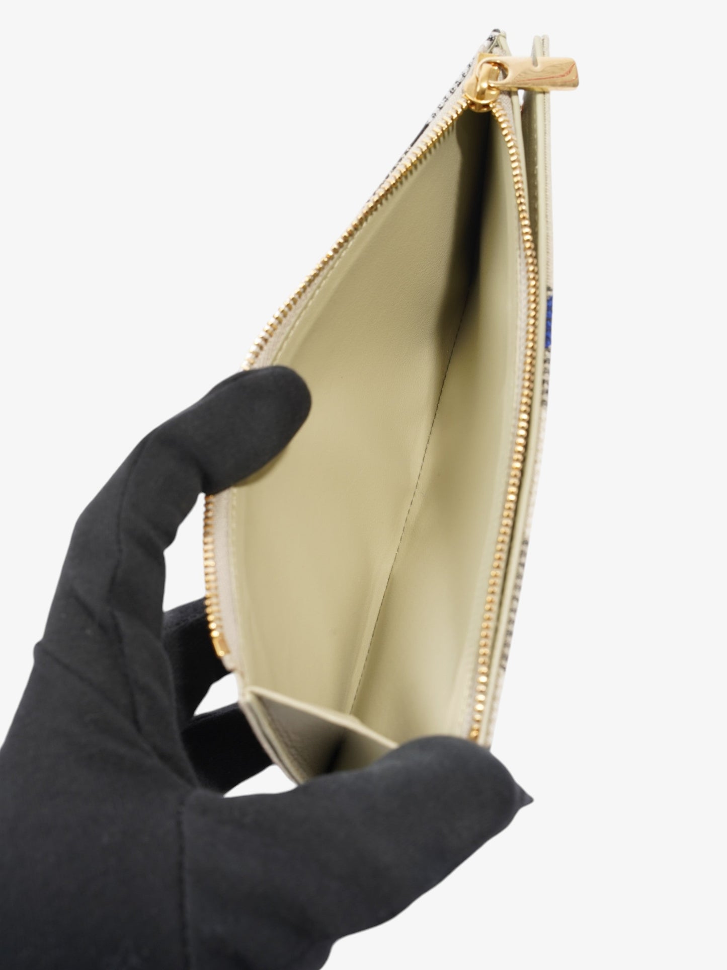 Burberry Check Press Stud Wallet Lichen Cotton