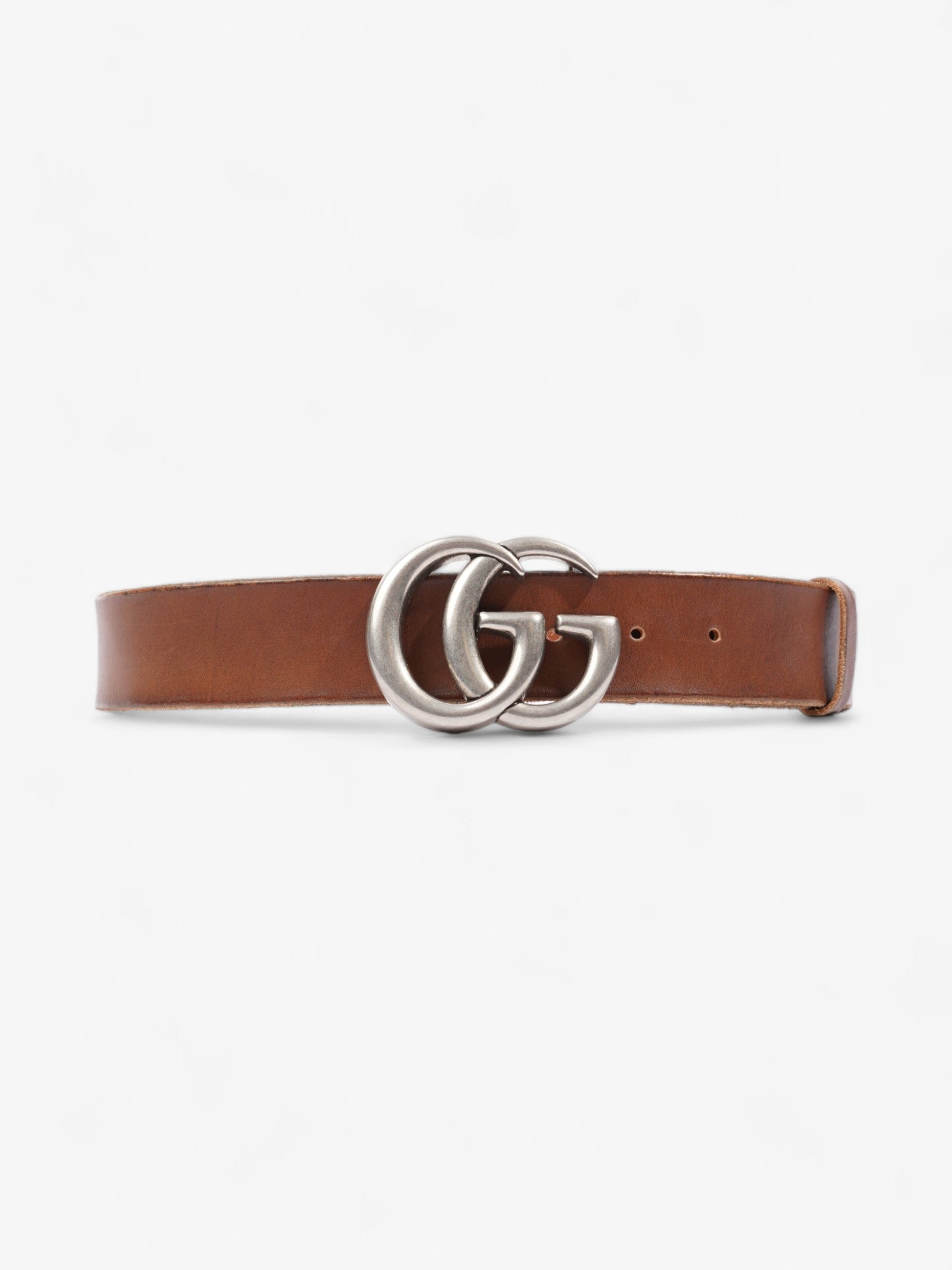 Gucci GG Marmont Wide Belt Brown Leather 85cm / 34"