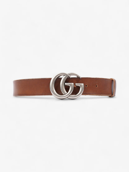Gucci GG Marmont Wide Belt Brown Leather 85cm / 34"