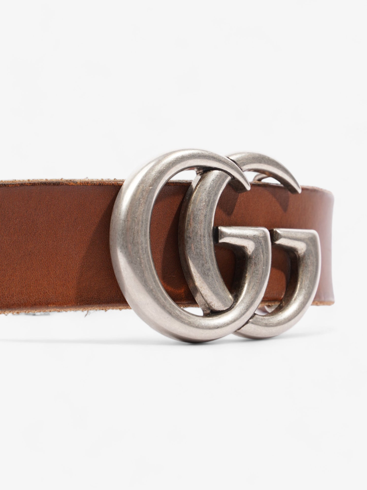 Gucci GG Marmont Wide Belt Brown Leather 85cm / 34"