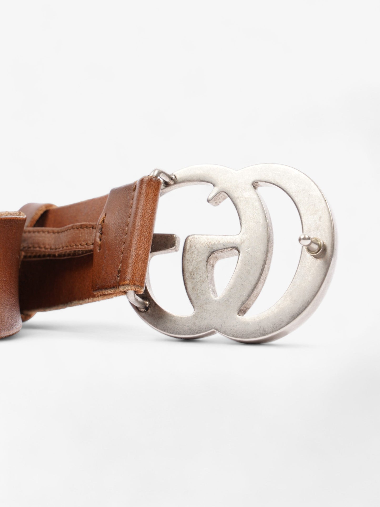 Gucci GG Marmont Wide Belt Brown Leather 85cm / 34"