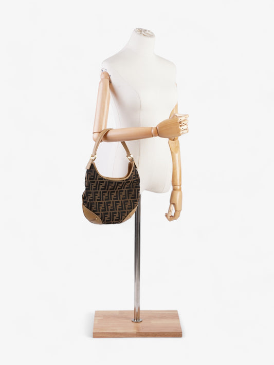 Fendi Zucca Tobacco Hobo Brown  Canvas
