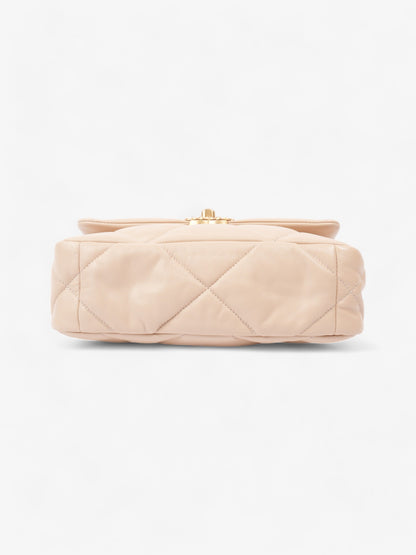 Chanel 19 Flap Beige Lambskin Leather Medium