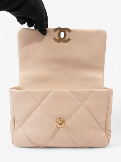 Chanel 19 Flap Beige Lambskin Leather Medium