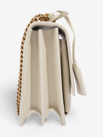 Saint Laurent Sunset White Leather Medium