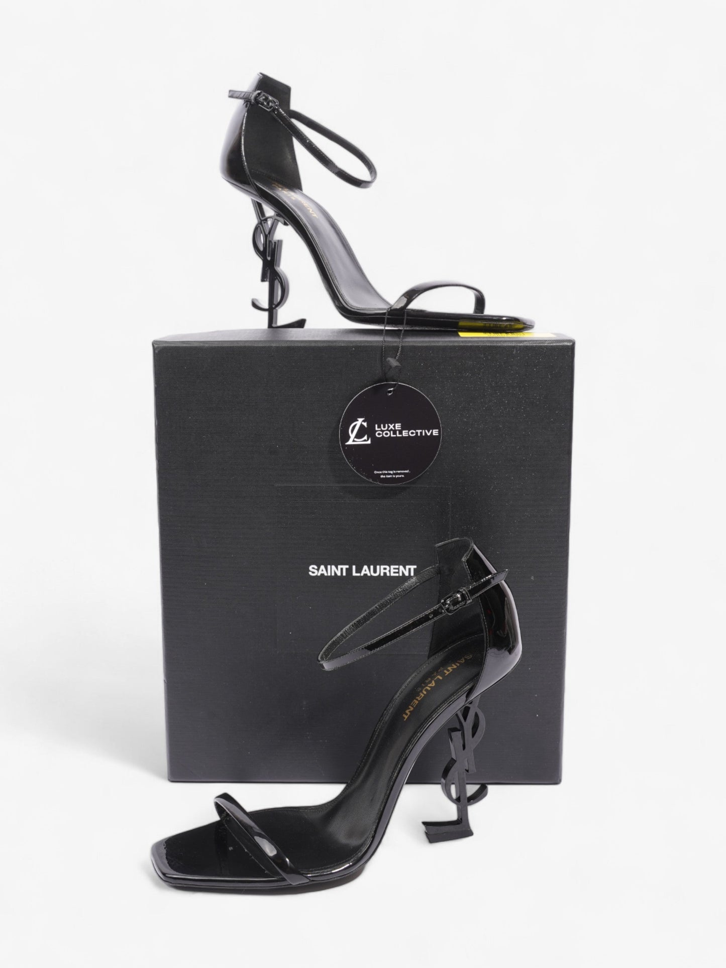 Saint Laurent Opyum Heels 110 Black Patent Leather EU 40.5 UK 7.5