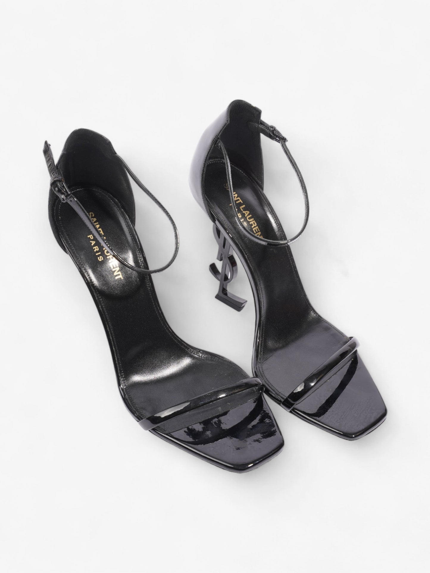 Saint Laurent Opyum Heels 110 Black Patent Leather EU 40.5 UK 7.5