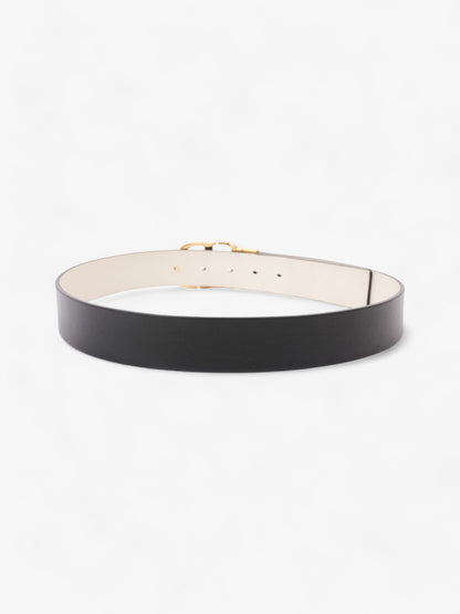 Christian Dior 30 Montaigne Reversible Belt White / Black / Gold Leather 106cm