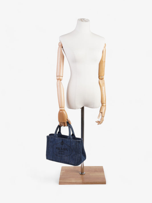 Prada Canapa Tote Denim / Black Denim
