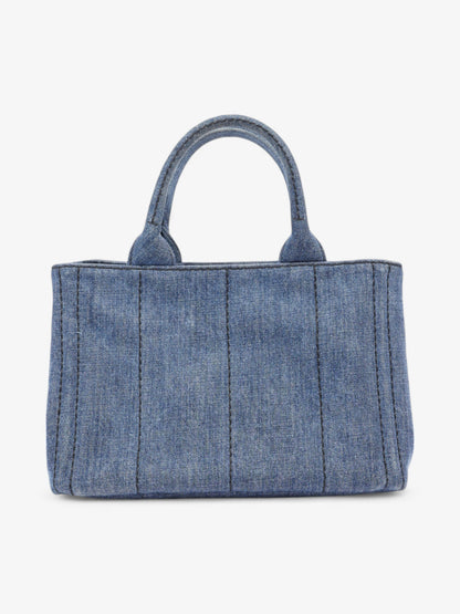 Prada Canapa Tote Denim / Black Denim