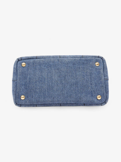 Prada Canapa Tote Denim / Black Denim
