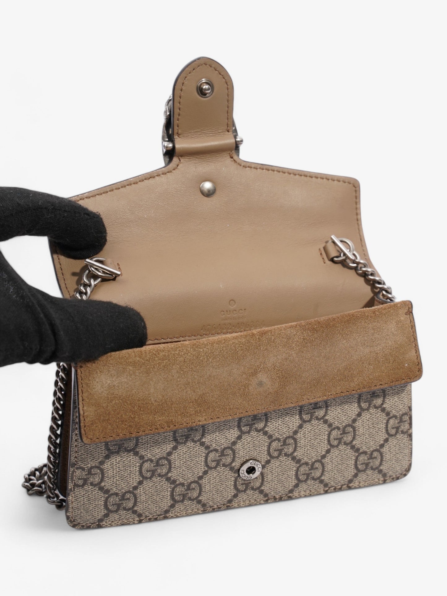 Gucci Dionysus GG Supreme / Beige Coated Canvas Super Mini