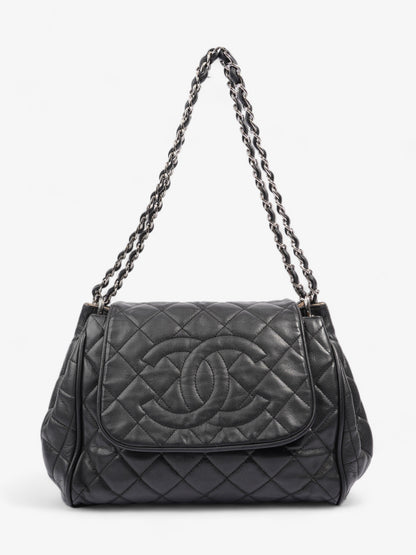 Chanel CC Accordion Flap Black Caviar Leather