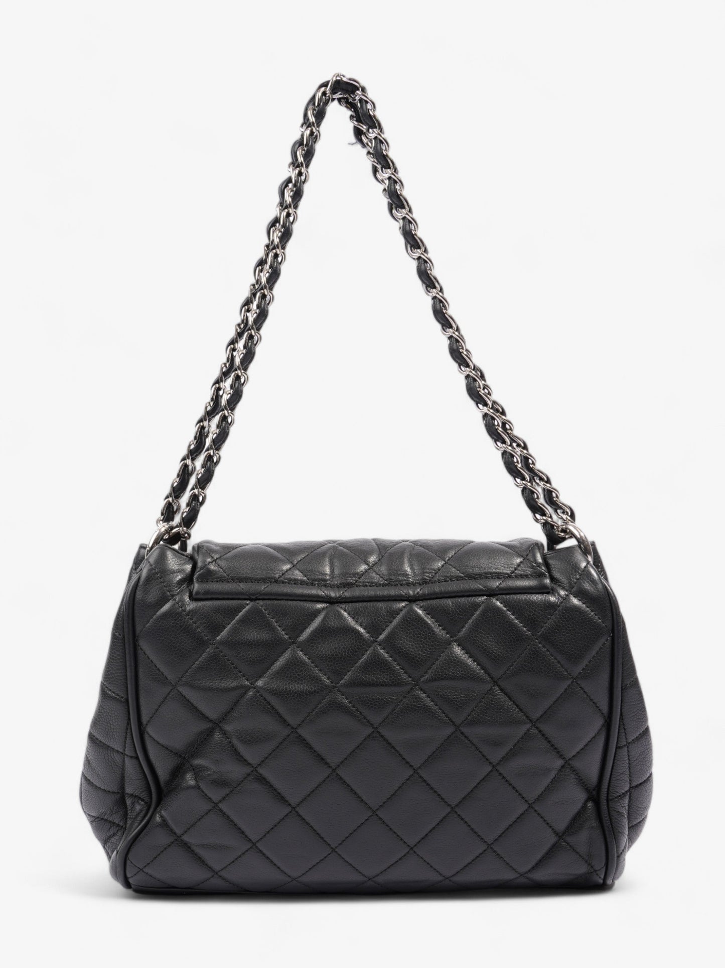 Chanel CC Accordion Flap Black Caviar Leather