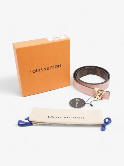 Louis Vuitton LV Initiales Reversible Belt Pink / Monogram Coated Canvas 80cm / 32"