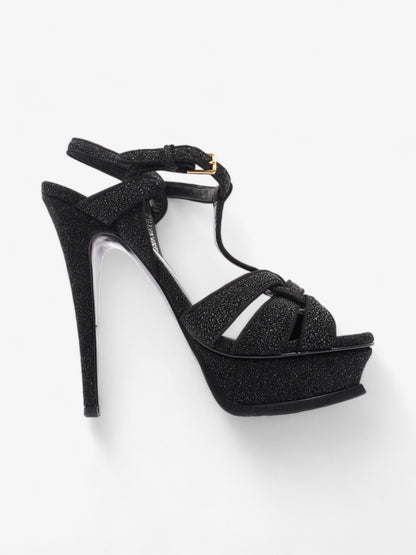Saint Laurent Tribute Platform Heels 110mm Black Glitter EU 37.5 UK 4.5