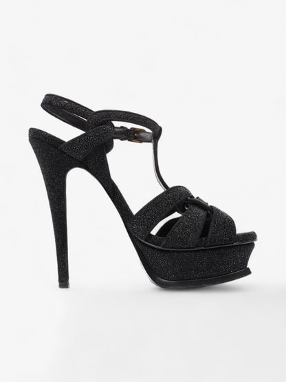 Saint Laurent Tribute Platform Heels 110mm Black Glitter EU 37.5 UK 4.5