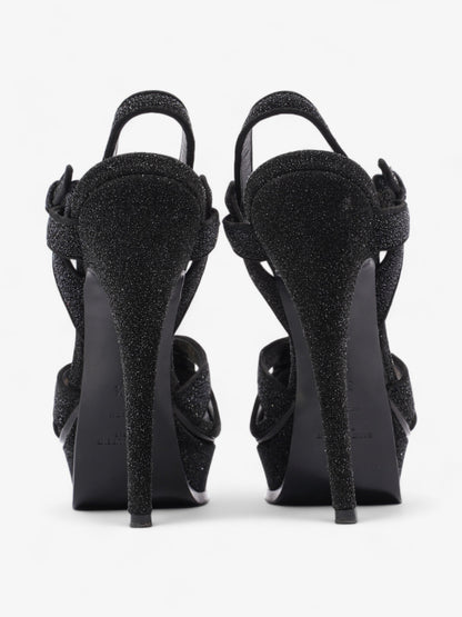 Saint Laurent Tribute Platform Heels 110mm Black Glitter EU 37.5 UK 4.5