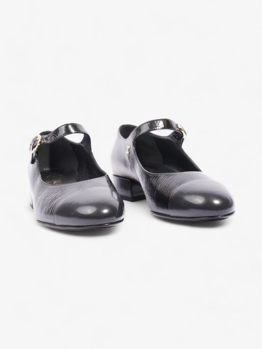 Chanel Chanel Mary Jane Pumps Black / Gold Leather EU 36.5 UK 3.5