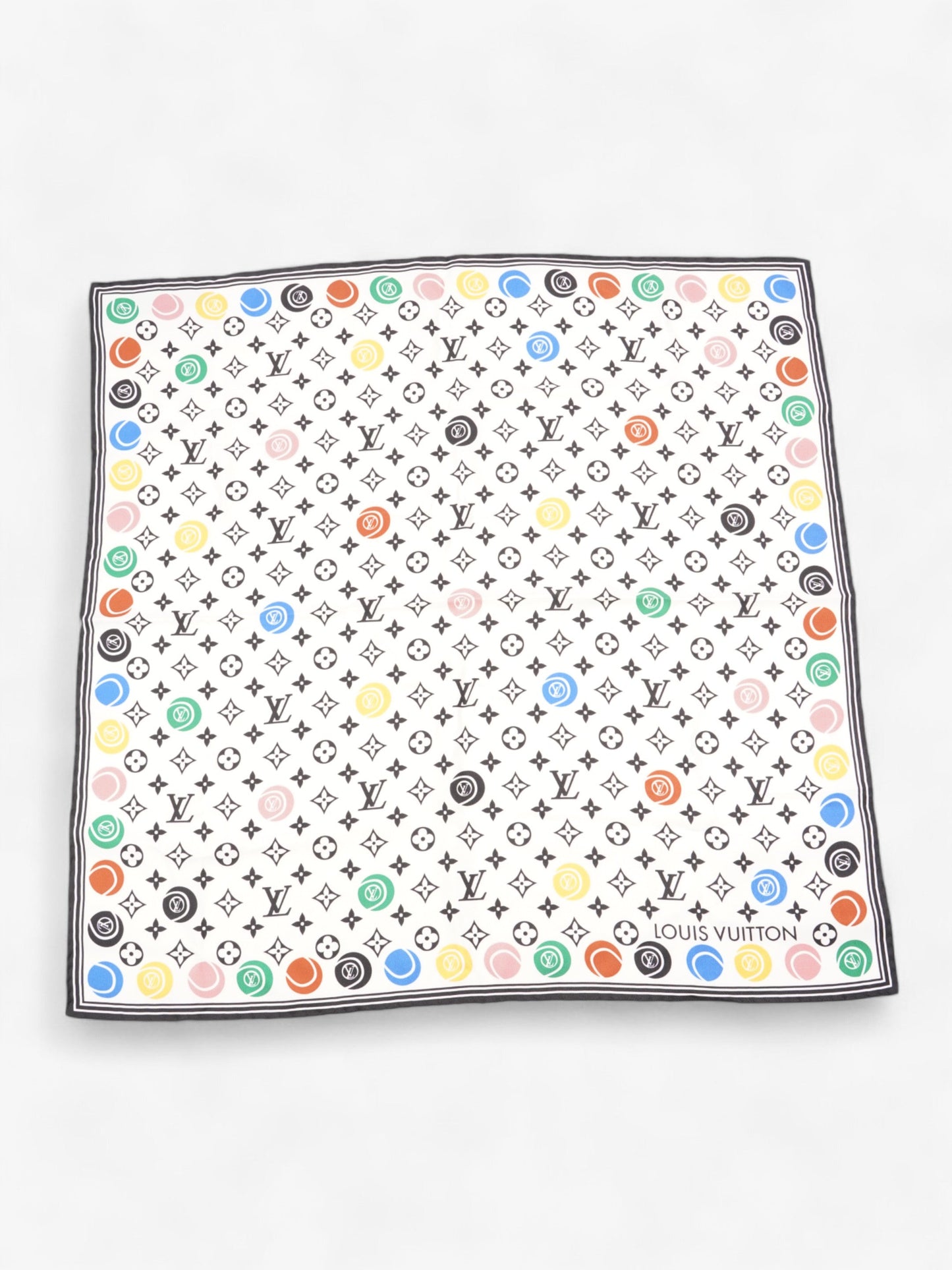 Louis Vuitton LV Match Scarf Monogram Multicolour / White / Black Silk