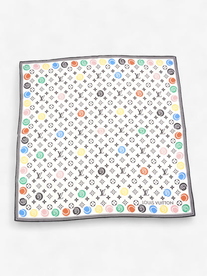 Louis Vuitton LV Match Scarf Monogram Multicolour / White / Black Silk