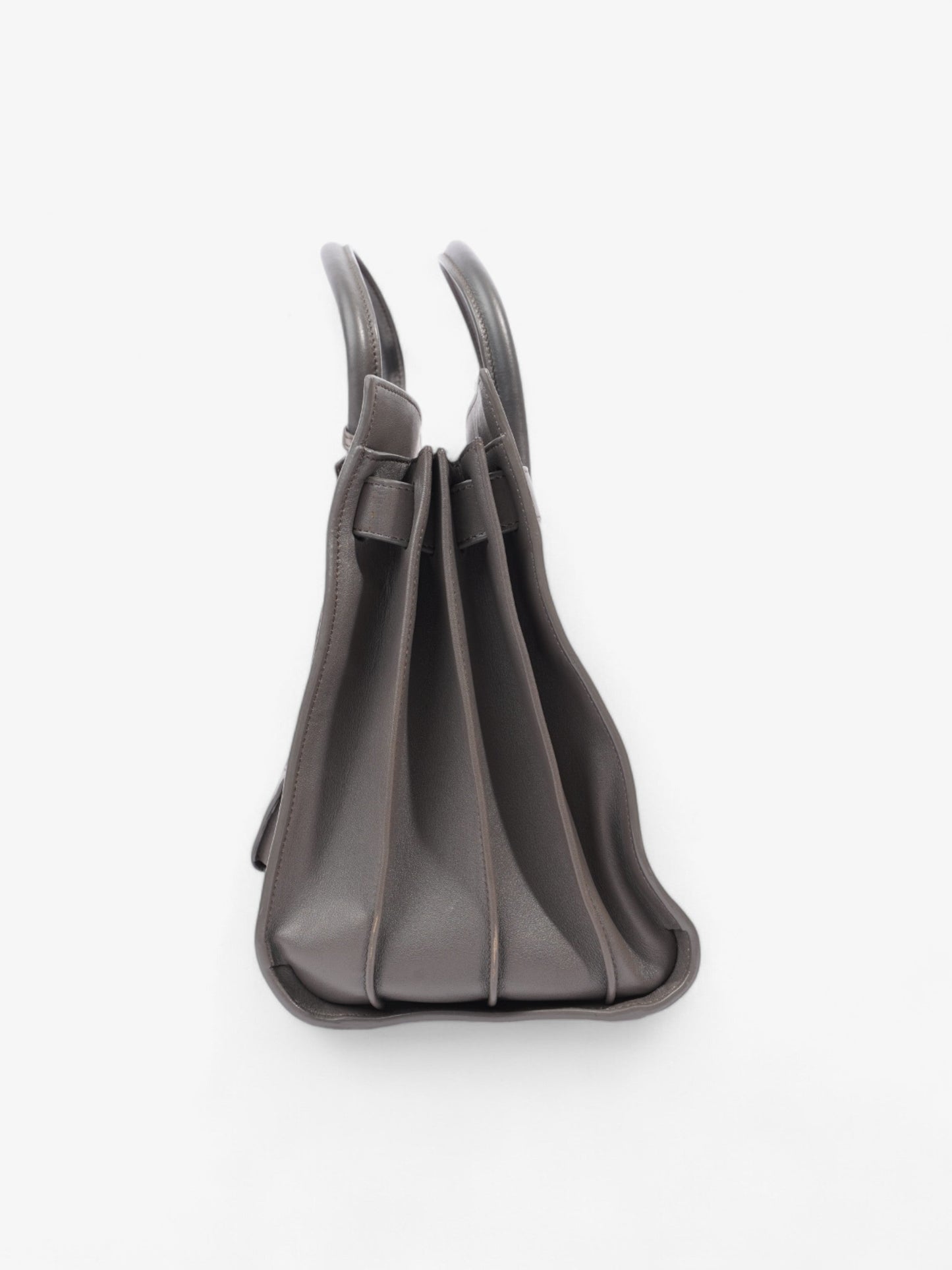 Saint Laurent Sac De Jour Grey Lambskin Leather Small