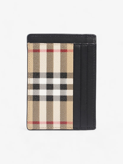 Burberry Chase Card Holder with Money Clip Archive Beige Polyurethane