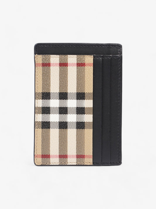 Burberry Chase Card Holder with Money Clip Archive Beige Polyurethane