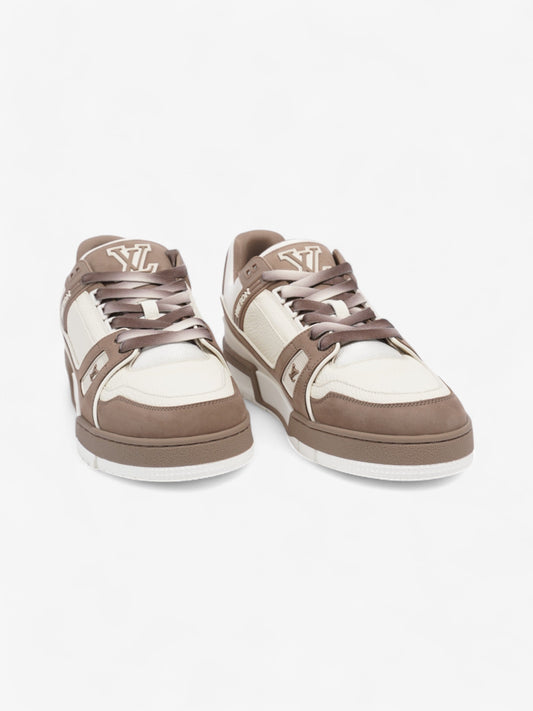 Louis Vuitton LV Trainer Sneakers White  / Brown Leather EU 41 UK 7