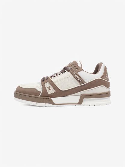 Louis Vuitton LV Trainer Sneakers White  / Brown Leather EU 41 UK 7