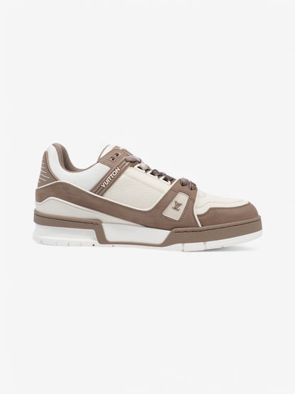 Louis Vuitton LV Trainer Sneakers White  / Brown Leather EU 41 UK 7