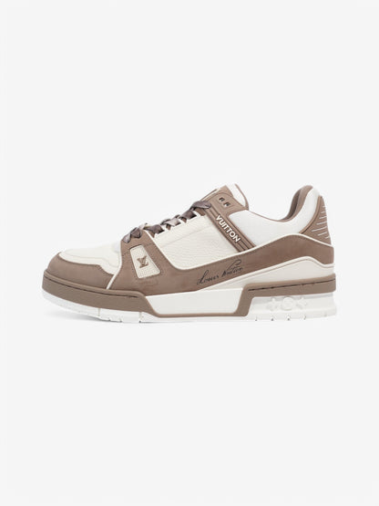 Louis Vuitton LV Trainer Sneakers White  / Brown Leather EU 41 UK 7