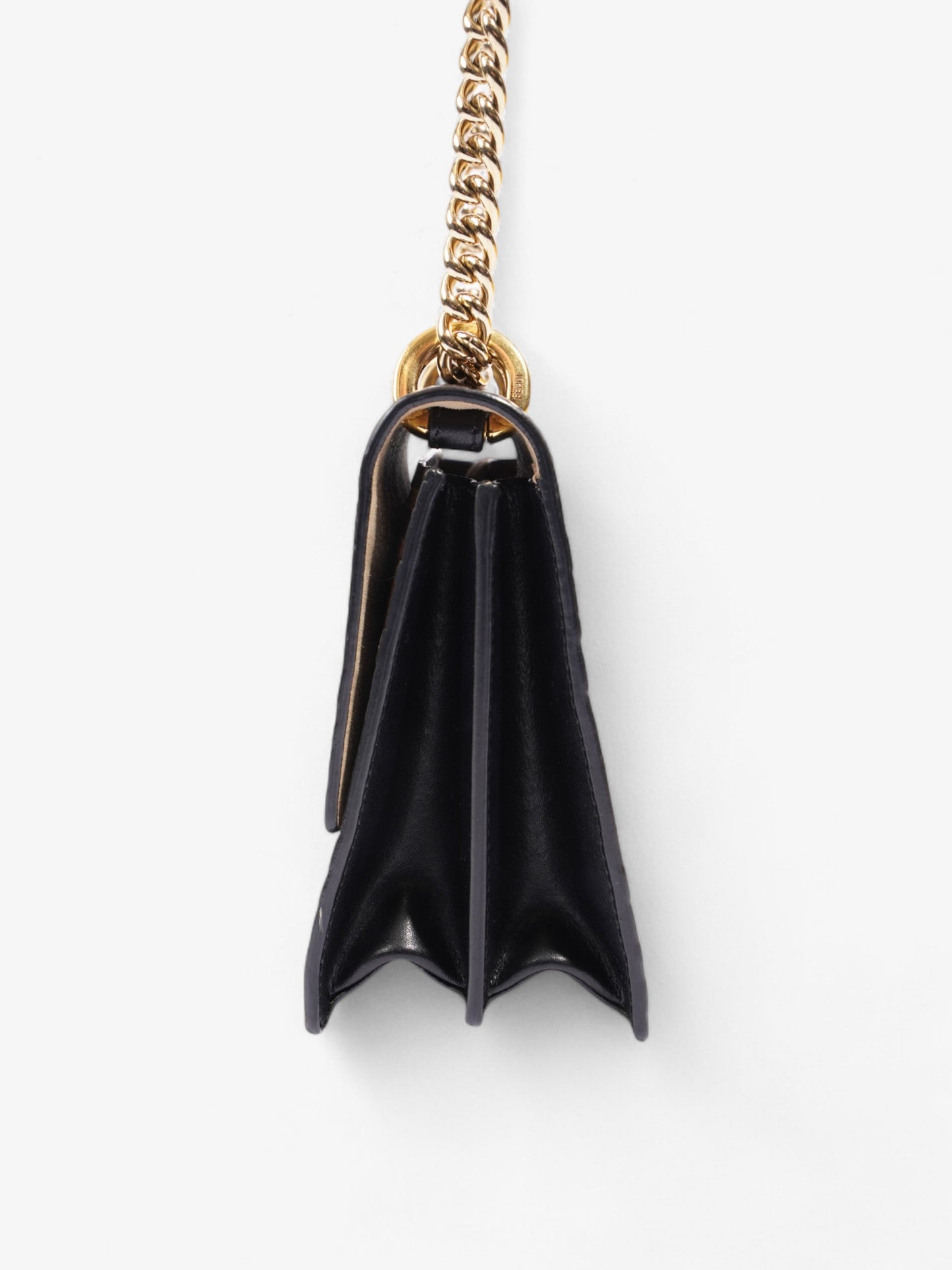 Fendi Kan U Tobacco / Zucca Embossed Leather Small