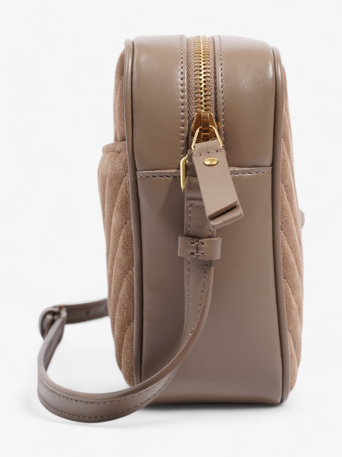 Saint Laurent Lou Camera Bag Taupe Suede