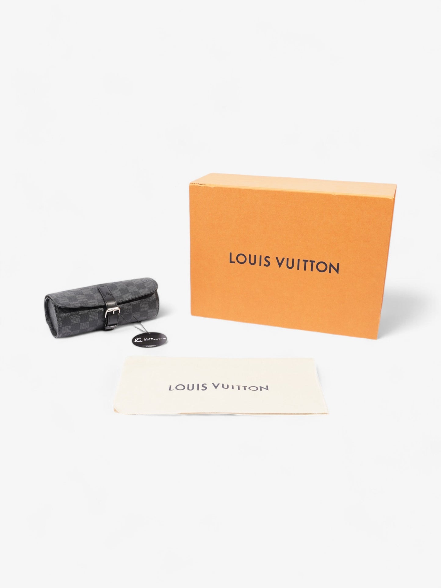 Louis Vuitton 3 Watch Travel Case Damier Graphite Coated Canvas