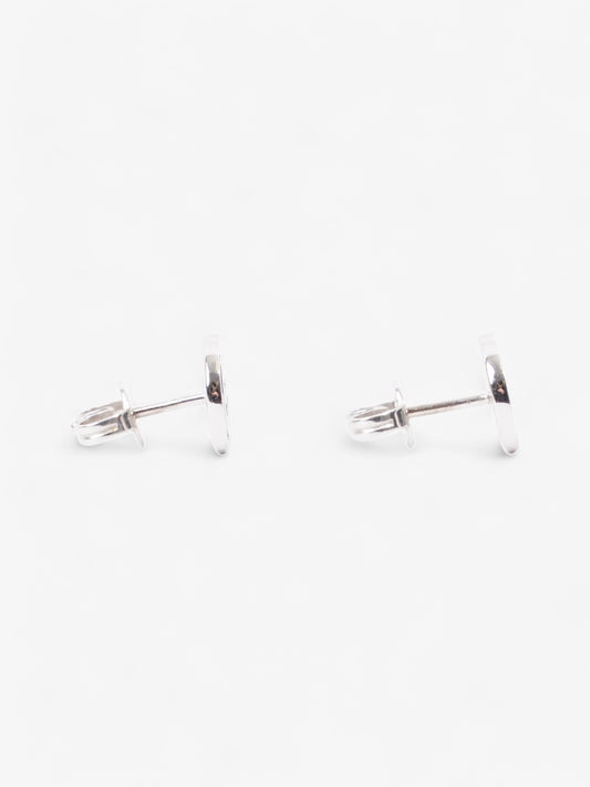 Gucci GG Marmont Stud Earrings White White Gold
