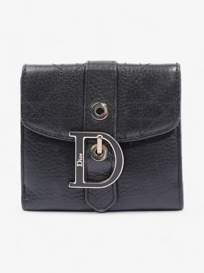 Christian Dior D Charm Purse Black Leather