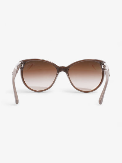 Chanel Chain Sunglasses Dusty Pink / Brown Acetate 135mm