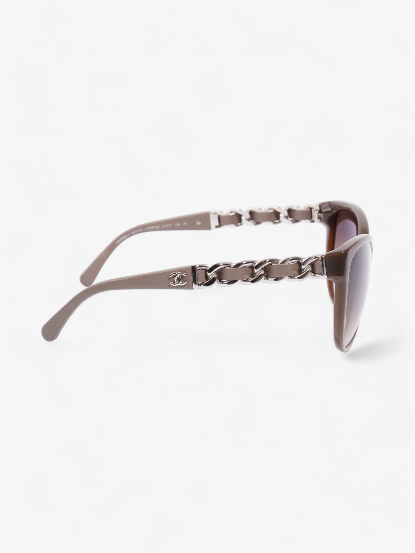 Chanel Chain Sunglasses Dusty Pink / Brown Acetate 135mm