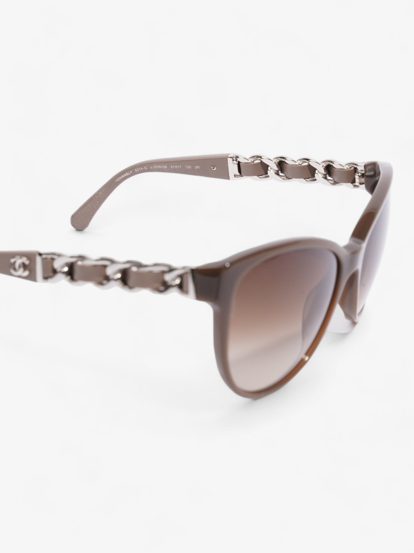Chanel Chain Sunglasses Dusty Pink / Brown Acetate 135mm