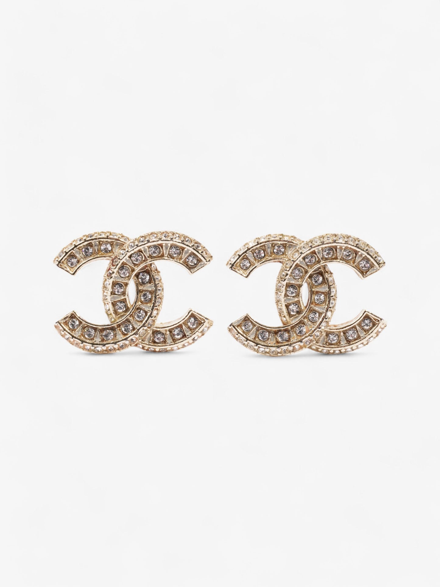 Chanel CC Earrings Gold Base Metal